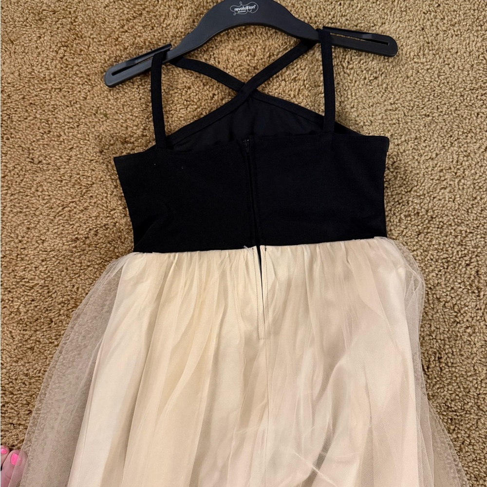 Chic Kids Formal Dress with Black Bodice and Cream Skirt - Picture 3 of 5